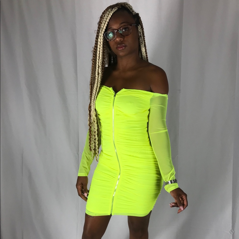 Neon Bodycon Dress